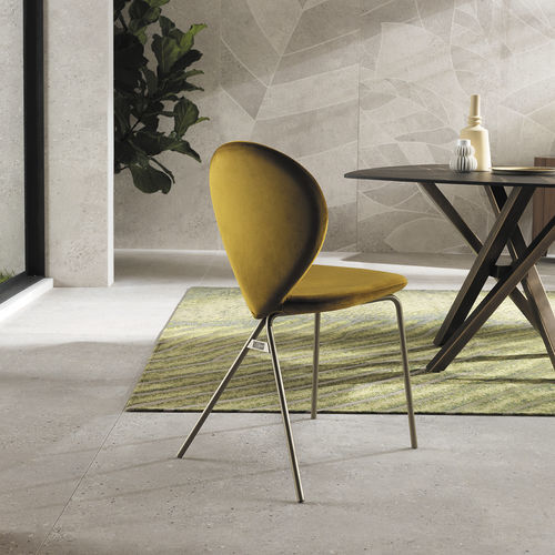 Contemporary chair - PERLA - Riflessi - indoor / fabric / leather