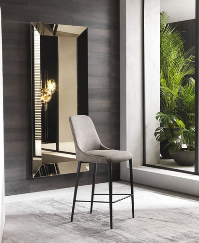 Contemporary bar chair - SOFIA - Riflessi - indoor / fabric / chromed metal base