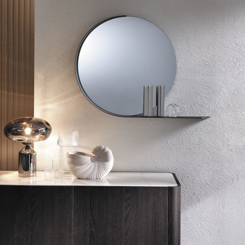 Wall-mounted mirror - MADAME - Riflessi - contemporary / round / metal