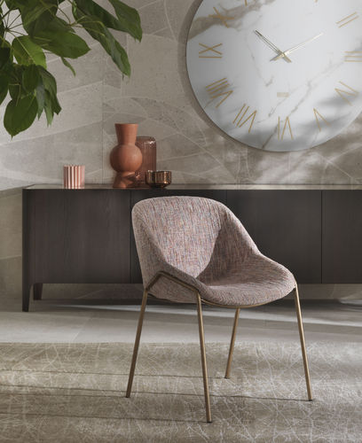 Contemporary chair - NOVA - Riflessi - indoor / fabric / painted metal base