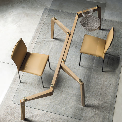 Contemporary chair - STELLA FLEX - Riflessi - indoor / fabric / steel base