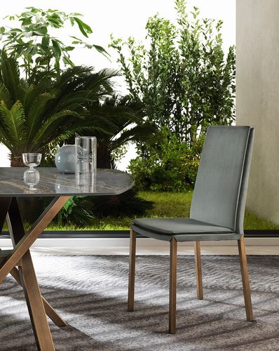 Contemporary chair - SVEVA FLEX - Riflessi - indoor / fabric / steel base