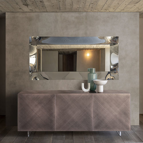 Contemporary sideboard - ESSENZIA TIBETANA  - Riflessi - lacquered wood / glass / ceramic