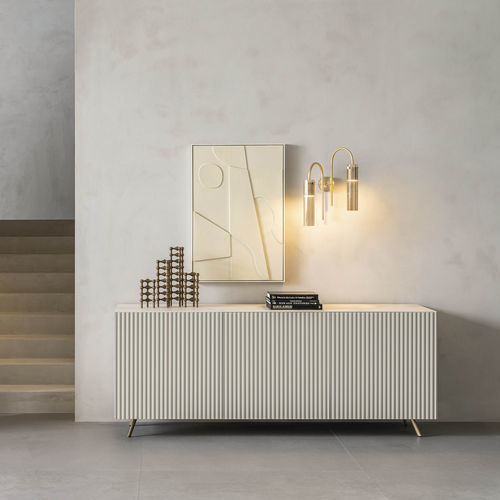 Contemporary sideboard - ONDA - Riflessi - lacquered wood / with swing doors / 4-legged