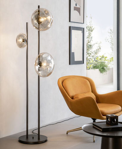 Floor-standing lamp - NUBOLA PT - Riflessi - metal / glass / contemporary