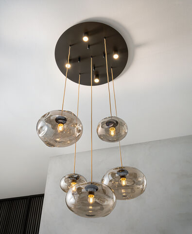 Pendant lamp - NUBOLA S5 - Riflessi - metal / glass / contemporary