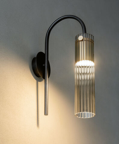 Contemporary wall light - TUBE A  - Riflessi - indoor / glass / painted metal