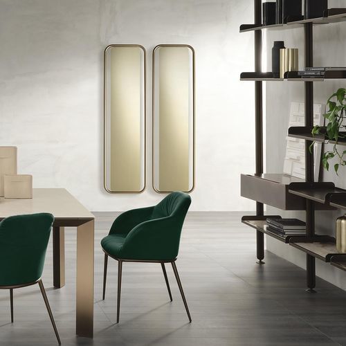 Wall-mounted mirror - IRIS  - Riflessi - contemporary / rectangular / oval