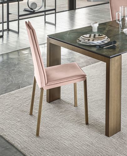 Contemporary chair - SVEVA FLEX - Riflessi - indoor / fabric / steel base