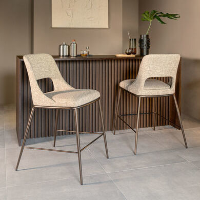 Contemporary dining chair - MAIA SGABELLO - Riflessi - indoor / fabric / ash