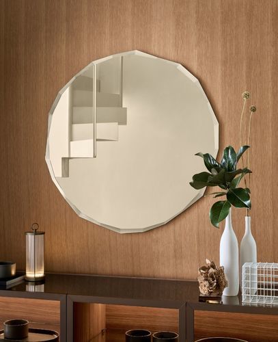 Wall-mounted mirror - PANDORA - Riflessi - contemporary / transparent / bronze look