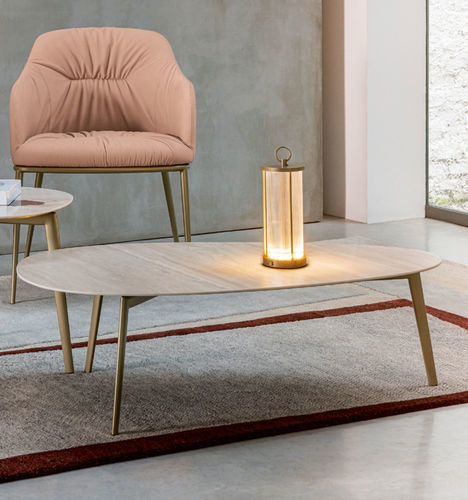 Contemporary coffee table - COFFEE - Riflessi - crystal / wooden / ceramic
