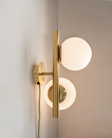 Contemporary wall light - TWIST A  - Riflessi - indoor / painted metal / spherical