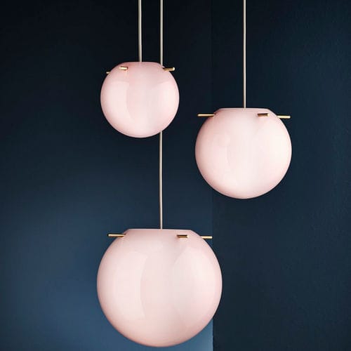 Pendant lamp - KOI - Frandsen Lighting - brass / glass / opal