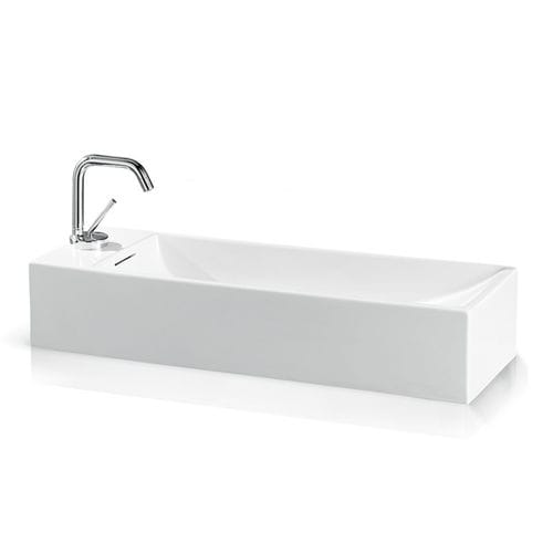 Countertop washbasin - L261 - A. e T. ITALIA - ceramic / with mixer tap / rectangular