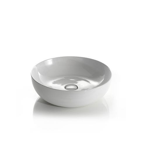 Countertop washbasin - L671 - A. e T. ITALIA - ceramic / round / without hole