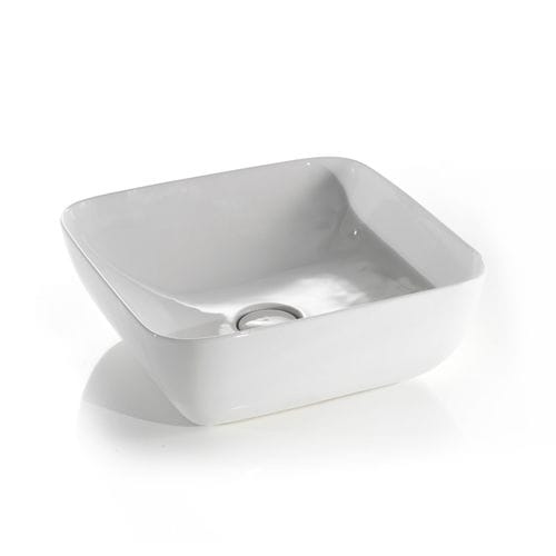 Countertop washbasin - L602 - A. e T. ITALIA - ceramic / rectangular / without hole