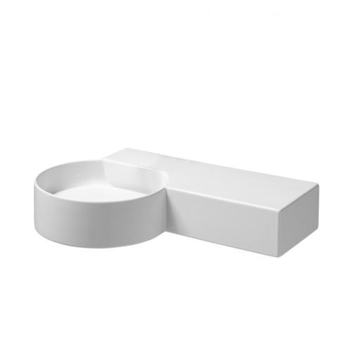 Countertop hand basin - L325 - A. e T. ITALIA - wall-mounted / round / ceramic