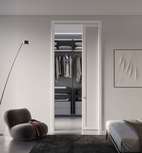 Interior door - METRA Building - wooden / glass / aluminium