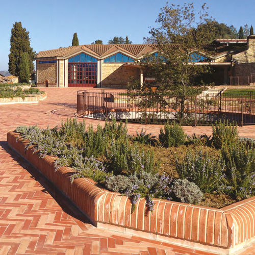 Garden edge - TAGLIO FILO  - Manetti Gusmano & figli - Sannini Impruneta - terracotta / outdoor / rectangular