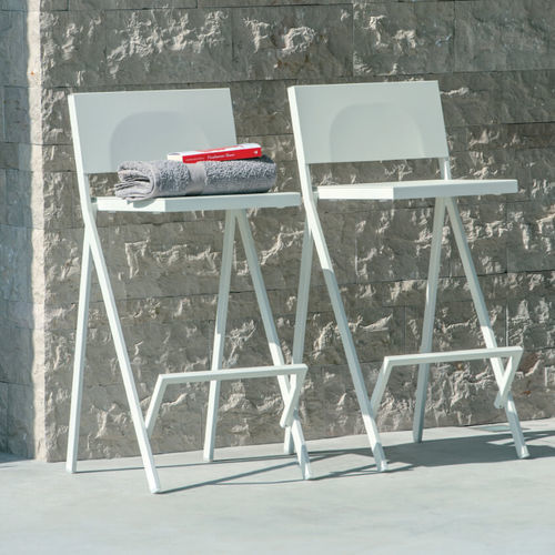 Contemporary bar chair - MIA  - EMU - outdoor / indoor / steel