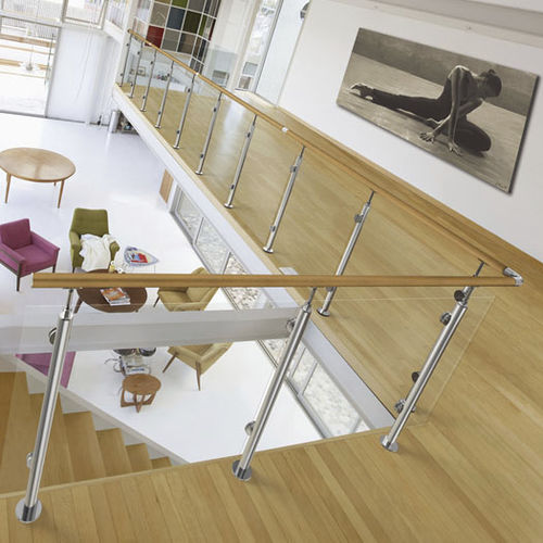 Stainless steel railing - 20 SCREEN - FONTANOT - ALBINI & FONTANOT - glass panel / indoor / outdoor