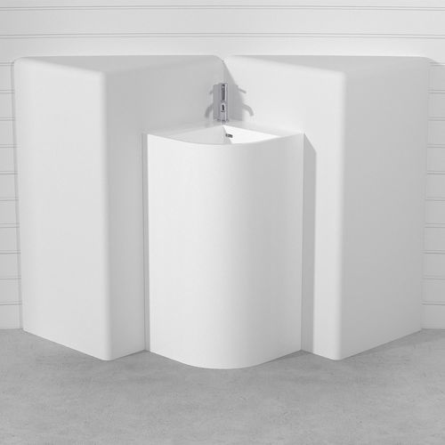 Free-standing washbasin - ANGLE - Technova S.r.l. - Pietraluce® / customizable / corner