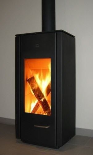 Wood heating stove - TRENTO QUATRO - M-Design - 8 kW / contemporary / steel