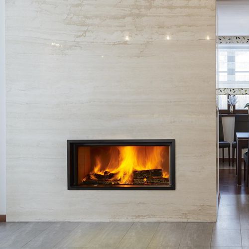 Woodburning fireplace ARGENTO 1200H BASIC & PREMIUM MDesign contemporary / closed hearth