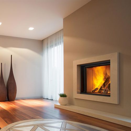 Wood-burning fireplace - ARGENTO 1050V BASIC & PREMIUM - M-Design - built-in / Single-sided / closed hearth
