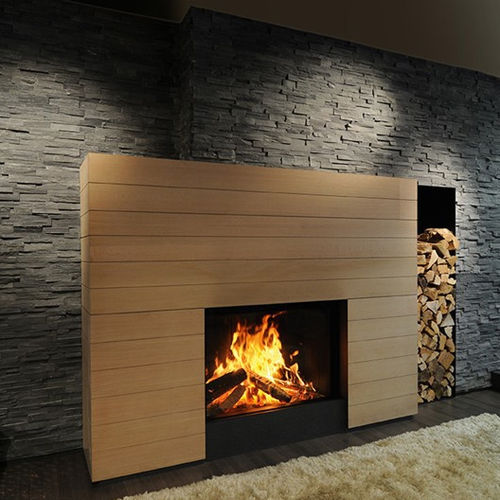 Wood-burning fireplace - LUNA DIAMOND 1150V - M-Design - built-in / Single-sided / closed hearth