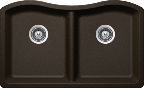 Double kitchen sink - ASH: N-200 - Schock - without drainboard / composite / overmount