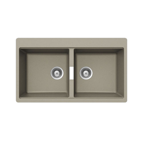 Double kitchen sink - HORIZONT: N-200 - Schock - without drainboard / composite / overmount