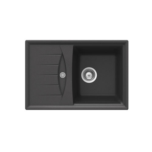 Single-bowl kitchen sink - GENIUS: D-100S - Schock - with drainboard / composite / overmount