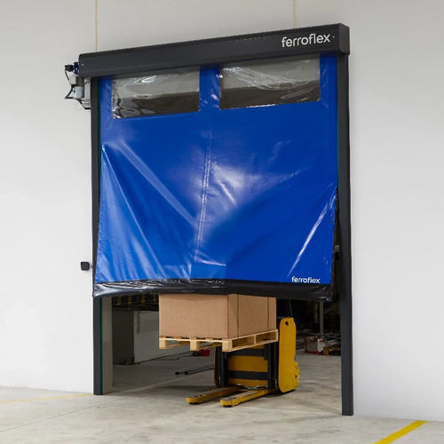 Shop metal shutter - R&Aacute;PIDA AUTORREPARABLE - Manusa - for parking lot / storage / supermarket