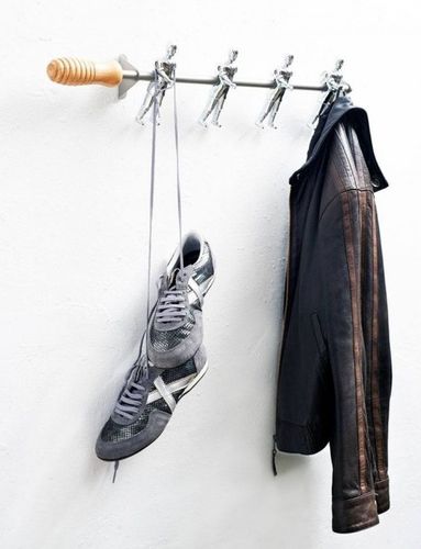 Wall-mounted coat rack - WALL CHAMPIONS - RS LIFE - original design / steel / aluminum