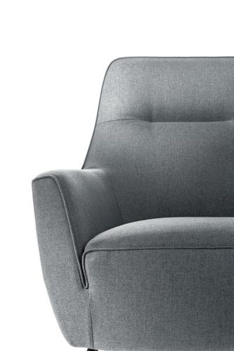 Contemporary armchair - VELA - Ditre Italia - synthetic leather / leather / fabric