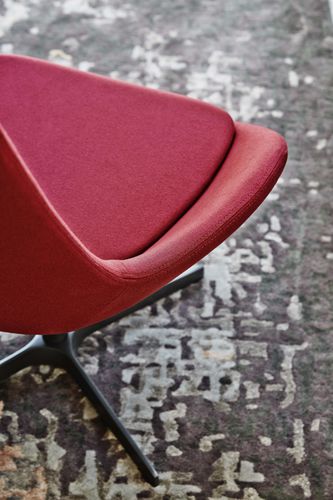 Contemporary armchair - LINEAR - Ditre Italia - leather / fabric / metal