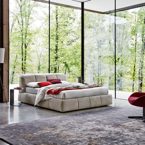 Double bed - DUNN - Ditre Italia - contemporary / fabric / 180x200 cm