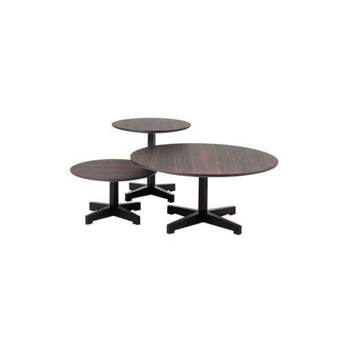 Contemporary side table - KARMA - cierre - oak / round / square