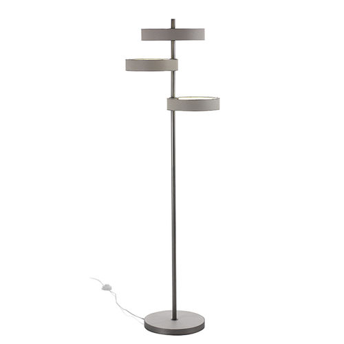 Floor-standing lamp - SATURNO - cierre - metal / leather / contemporary