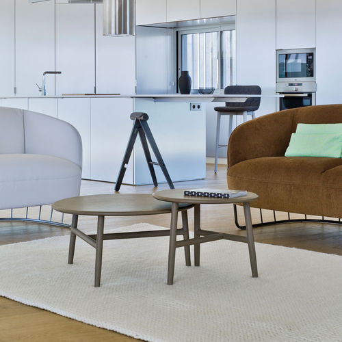 Contemporary side table - NUDO - SANCAL - wooden / oak / round