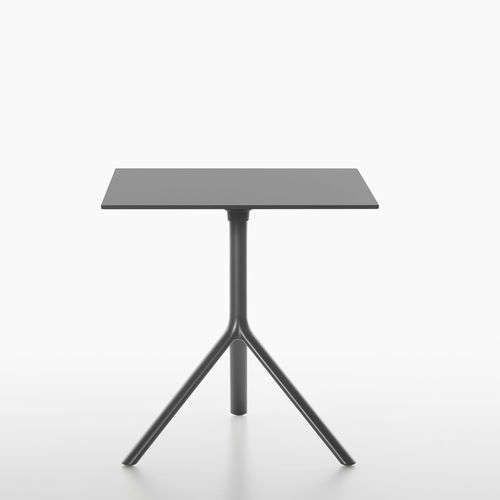 Contemporary bistro table - MIURA - PLANK - HPL / MDF / metal
