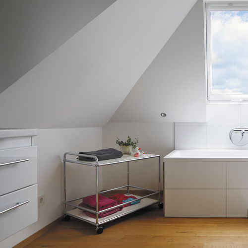 Modular shelf - USM Haller - USM Modular Furniture - low / on casters / contemporary