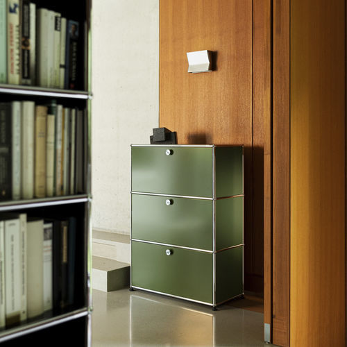 High sideboard - USM Haller - USM Modular Furniture - contemporary / metal / with swing doors