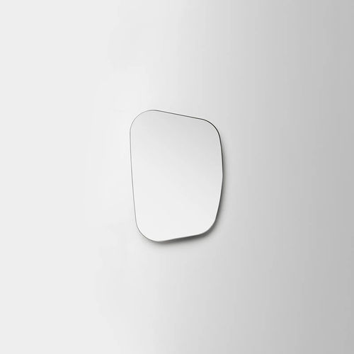 Wall-mounted bathroom mirror - MENHIR - FALPER - contemporary / steel / gray