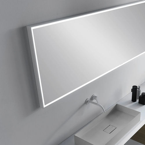 Wall-mounted bathroom mirror - FALPER - contemporary / rectangular / Cristalplant®