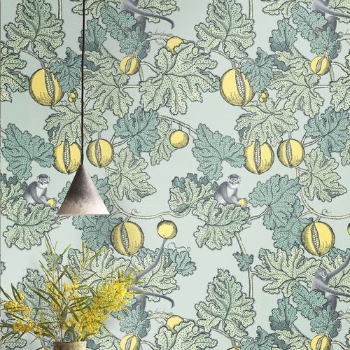 Contemporary wallpaper - Frutto Proibito - Cole&Son - nature pattern / animal motif / fabric look