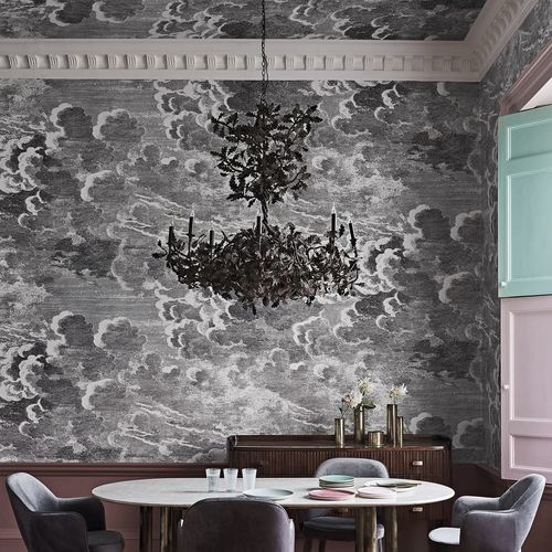 Contemporary wallpaper - Nuvole - Cole&Son - fabric / nature pattern / white
