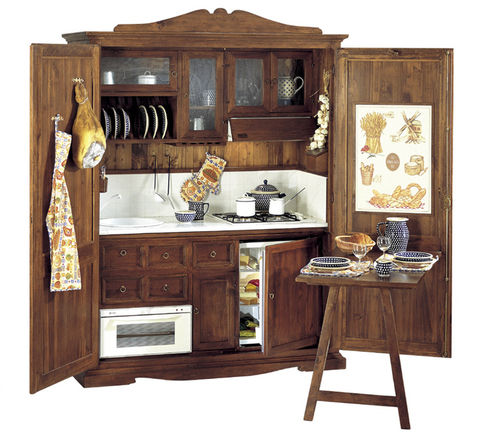 Classic kitchen - CHEF - Mobili di Castello - solid wood / wooden / with handle